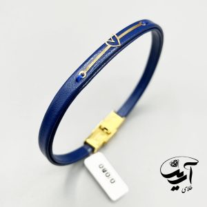 دستبند چرم و طلا زنانه